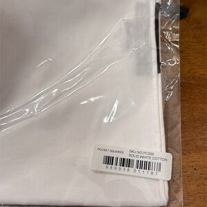 Elegant White Pocket Square